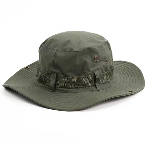 Hunphy Sonnenschutz Hut, Dschungel Sonnenschutz Hut, Sonnenhut, Sommerhut, Wanderhut, Outdoor Sonnenhut mit Kinnband, Faltbar Breite Krempe Anglerhut, Atmungsaktiv, für Herren Damen, Jagd, Camping