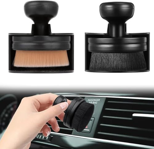 ChAusa 2Pcs Brosses de Brillance pour Pneus de Voiture, Brosse pour Pneus de Voiture avec Fourrure Douce, Brosse Applicatrice de Pneus avec Boîte de Rangement, pour Intérieur Accessoires de Voiture