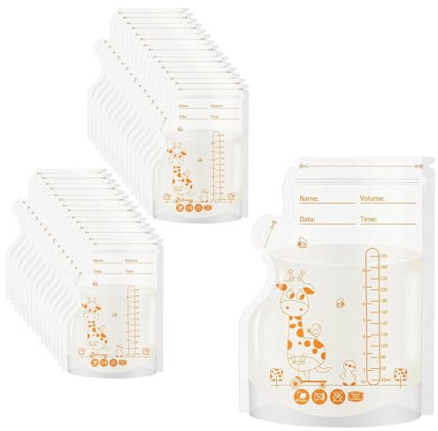 JCUGSBS 30 Beutel Muttermilchbeutel, 250 ml, BPA-freie Muttermilch-Aufbewahrungsbeutel zum Stillen, Muttermilch Aufbewahrung Bag für Muttermilch, gefrierbare, auslaufsichere Milchbeutel, platzsparend