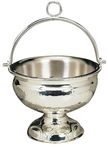 Holyart Weihwasserkessel versilberten oder vergoldeten Messing, Versilbert