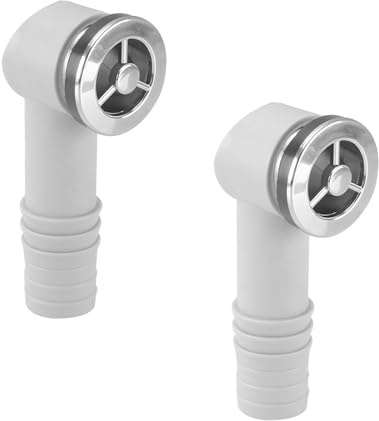 Qrity 2 Pièces Tête de Trop-Plein, Tête de Trop-Plein pour Lavabo de Cuisine 36 x 36MM, Interface Ronde, Accessoires pour Évier de Cuisine