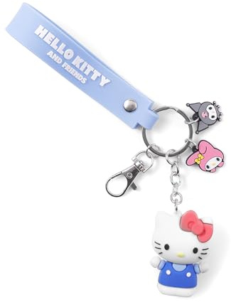KIDS EUROSWAN Hello Kitty flickor nyckelring 3D gummisnodd nyckelring väska nyckelring penna charm