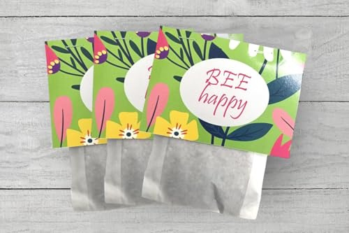 10x Blumengruß BEE HAPPY Kleine Geschenke für Gäste Gastgeschenk Dankeschön Mitgebsel Kleines Danke