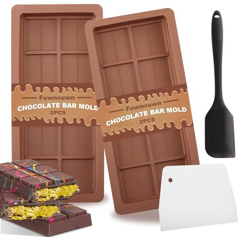 Schokoladenform Silikon,Dubai Schokolade Form-2 Stück, Schokoladenform Mit Silikonspatel-Set, Geeignet Für Handgemachte Schokolade, Bonbons