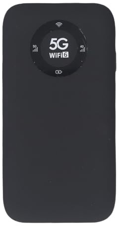5G Mobile Hotspot, 2,4 GHz & 5,8 GHz High Speed ​​WiFi 6 Hotspot -enhet för Resor, Stöder Upp Till 16 Enheter, 7100mAh Uppladdningsbar Bärbar Router med SIM -kortplats för (Svart)