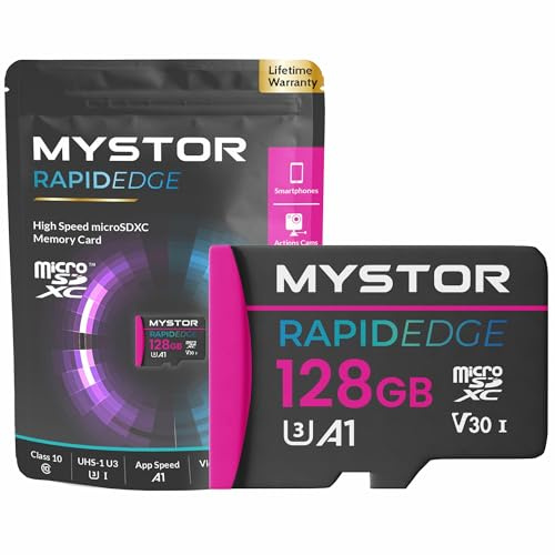 Mystor Tarjeta micro SD de 128 GB, tarjeta de memoria para Samsung Galaxy Tab S11, S11 Ultra, S10 Lite Tablet PC MicroSD Memory UHS-1 U3 Clase 10 MicroSDXC