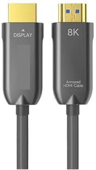 Cable De Fibra Óptica HDMI2.1 8K Cables HDMI De Ultra Alta Velocidad 48 Gbps 8K A 60 HZ 4K A 120 HZ HDR/eARC/HDCP 2.3 For TV/PS5/Blue Ray.(15m)