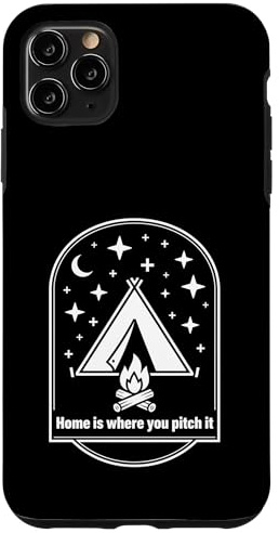 Design Graphique Home is Where You Pitch It Camping Night Coque pour iPhone 11 Pro Max