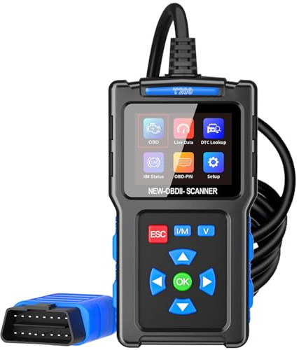 OBD2 Auto Diagnostica, Diagnosi Tester Batteria Auto, Lettore Codici Errore Auto, Cancellazione Spia Motore, Test Sensore O2, Compatibile con Veicoli OBDII dal 1996, 13 Lingue Supportate