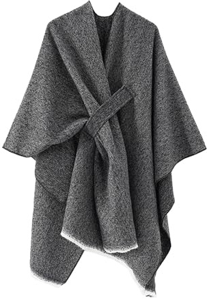 Mantella Donna Poncho Elegante Scialle Grande Coprispalle Invernale Sciarpa Maglione Indossabile Mantella Caldo Coperta Cardigan Da Casa