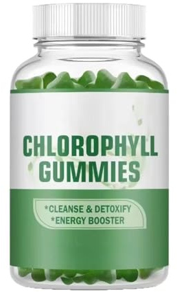 Gummies à la chlorophylle, adaptés aux hommes et aux femmes, végétariens | Favorise une peau saine et la désodorisation interne, le système immunitaire et la digestion, améliorant ainsi la peau