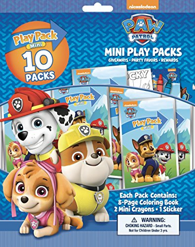 Bendon PAW Patrol Mini Play Packs Party Favors, 10 Pack