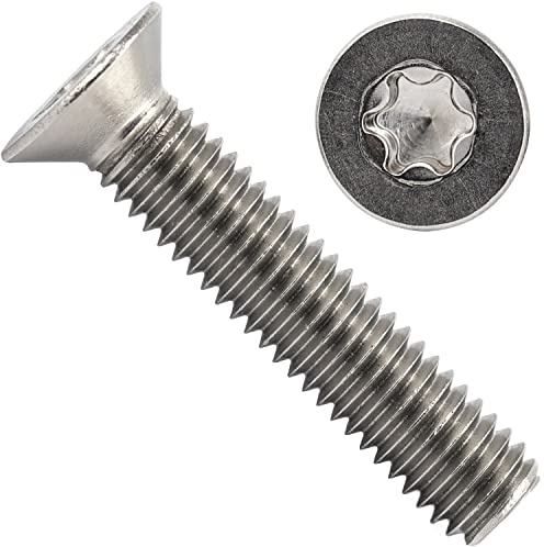 OPIOL QUALITY® Senkkopfschrauben mit Innensechsrund TX DIN 965 M4x20 mm aus Edelstahl A2 V2A (10 Stück) Vollgewinde Senkschrauben Senkkopf-Schrauben Senkkopf