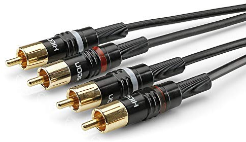 Sommer Cable HBP-C2-0150 Câble de raccordement audio jack/RCA [2 x vers 2 x fiches RCA] 1,50 m Noir