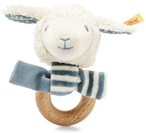 Steiff Rassel Lamm weiß Petrol 12cm 241932