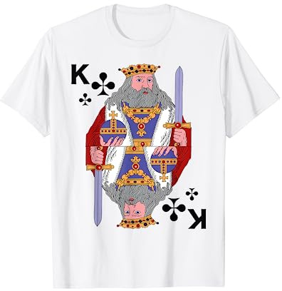 Spielkarte König King Kreuz Karte Kostüm Fasching Gruppen T-Shirt