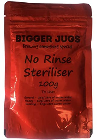 Bigger Jugs No Rinse Cleanser/Steriliser 100g Easy To Use Home Brew Beer Wine Cleaner Sanitiser