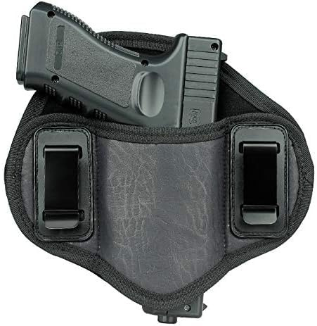 Gexgune Jagdpistolenholster Verdeckte Trageholster PU-Leder Metallclippistole für Pistole G17 19 23 32 (rechte und Linke Hand optional)
