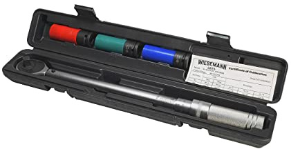 Momentskiftnyckelsats 42-219 Nm med slaguttag 17, 19, 21 mm från WIESEMANN 1893 I komplett bilset för byte av däck med slagnyckel och muttrar I med transportbox I 81529