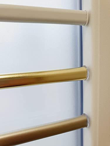 GLOBALCORPORATION ASTINE A MOLLA PER TENDA A VETRO BIANCO ALLUNGABILE DA 150 a 250cm BACCHETTE ESTENSIBILE BASTONCINI A PRESSIONE PER TENDE REGGITENDE A FINESTRA BASTONE (150 a 250 Centimetri, BIANCO)