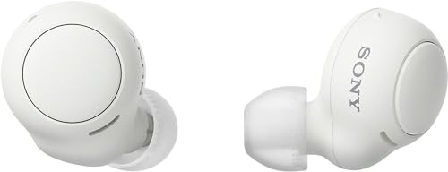 Sony WF-C500 True Wireless Headphones - Up to 20 hours battery life with charging case - Voice Assistant compatible - Built-in mic for phone calls - Reliable Bluetooth® connection - White (Renewed)