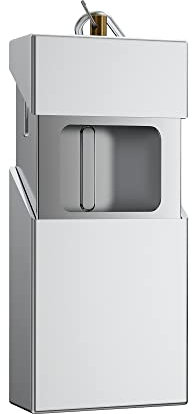 Zigaretten Taschenascher Taschenaschenbecher Geruchsdicht, Mini Aschenbecher für unterwegs, Reise Ascher mit Deckel & Groß Kapazität, Aschenbecher to go Edelstahl Silber