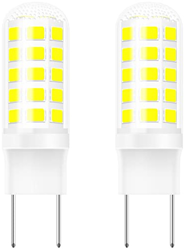 G8 Led Bulb Dimmable Under Microwave Light Bulb 50W Halogen Replacement for GE Samsung LG Over The Range Microwave Hood, 120V 5W 500LM Daylight White 6000K, Replaces WB08X10057 WB08X10051, 2-Pack