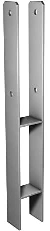 Pollmann®Baubeschläge 4939606 H-Pfostenträger 141 mm, Länge 600 mm, Edelstahl