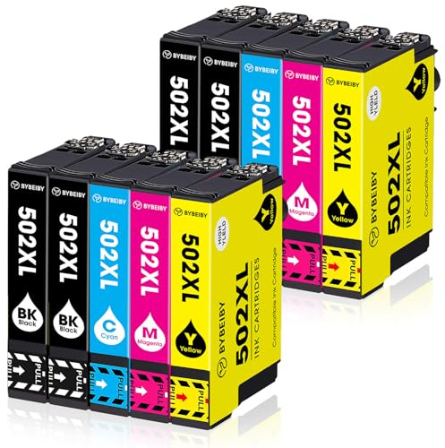 BYBEIBY 502XL Druckerpatronen Kompatibel für Epson 502 XL Multipack | für Epson Workforce WF-2860 WF-2865 WF-2880 WF-2885, Expression Home XP-5100 XP-5105 XP-5150 XP-5155(10 Pack)