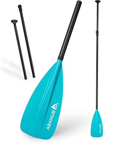 Abahub Pagaia SUP Alluminio Remi SUP Paddle Stand Up Paddle Telescopico 173-213 cm per Tavola da Surf Canoa SUP, Lama in Nylon di Plastica in Nero/Blu/Verde/Rosso/Arancione/Giallo (SUP Arancione)