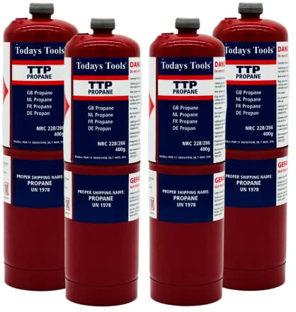 Propane 400g Bottle Disposable Gas Cylinder for Blow Torch Jet Burner Torch Tools Plumbing Canisters for Plumbers Soldering Torch (4)