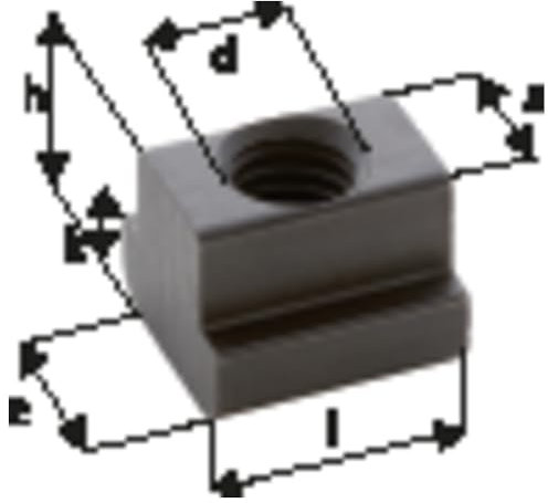AMF Nutenstein DIN 508 M24 x 28 mm 80101 (T-Nutensteine T-Nutenstein Präzisions-T-Nutenstein DIN508 DIN Nutensteine) d x T-Nut: M24 x 28/Maß a: 27,7 mm/Maß e: 44 mm/Maß h: 36 mm/Maß k: 18 mm
