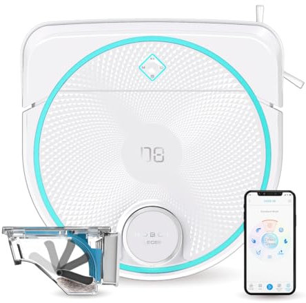 SMARTBOT Robot Aspirador y Fregasuelos - 4 en 1 Aspirador - Friegasuelos - Barre - Pasa la Mopa - Fregasuelos 1.300 Veces/min - Robot Friegasuelos 3 años garantía HOBOT LEGEE-D8 Eco Compactor