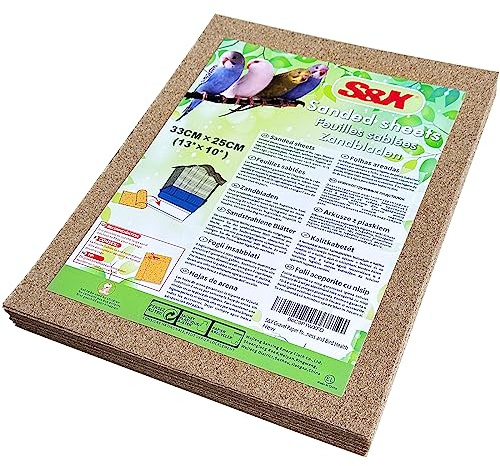 S&X Sand Sheets for Bird Cages,30PCS/PACK (33CM x 25CM - 30PCS)