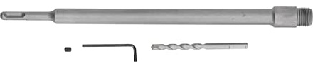 SDS Plus Schaft Verbindungsstange, Betonbohrer Bohrer Adapter, Hartstahl, 350 mm Rundschaft Konverter Zubehör für Ziegel, Beton, Stein