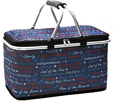 JTBDWOSK Faltbare Thermo Einkaufskorb Isolierte Kühlung Kühltasche, Faltbare Große Isolierkorb Picknickkorb Thermo Bag Kühltasche Thermo Bag Cooler,2
