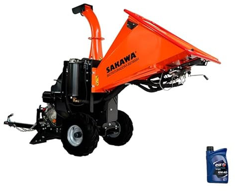SAKAWA Biotrituradora BS1600 Motor 15CV Arranque Eléctrico + Aceite 4 Tiempos