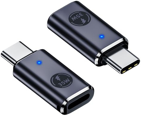 RULGOI Adaptador Lightning a USB-C, Carga rápida PD de 35 W y Transferencia de Datos, Compatible con iPhone 15 Series/Tablets y Otros Dispositivos Tipo C, Dispositivos OTG no incluidos (Paquete de 2)