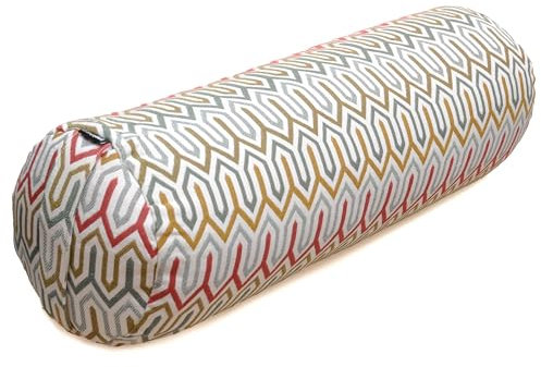 Yogishop Yoga-Bolster rund - Vintage - Organic Cotton 59 x 21.5 x 21.5 cm, Mehrfarbig