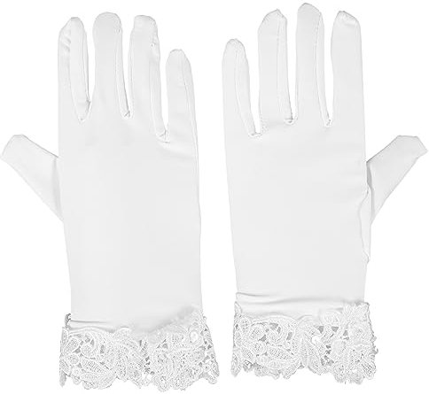 Holibanna 2 Paar Brauthandschuhe aus Satin Maskenhandschuhe für Mädchen Bogenhandschuhe Damen Handschuhe Accessoires für Hochzeitskleider Satin-Handschuhe Anmut Zubehör Tischgesellschaft