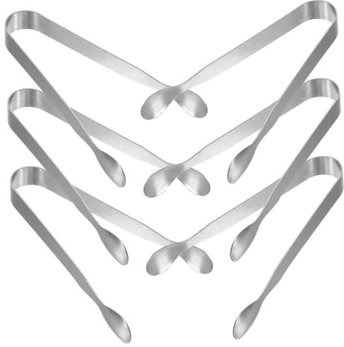 OUNONA 6pièces Lot De Mini Pinces Acier Inoxydable Pour Servir Glaçons Sucre Et Apéritifs Pour Cuisine Et Fêtes