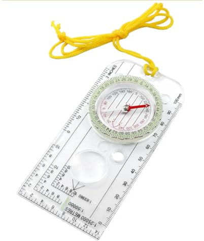 SULOLI Boussole professionnelle, boussole de navigation avec déclinaison réglable, boussole cartographique pour aventure en plein air, survie, camping et voyage