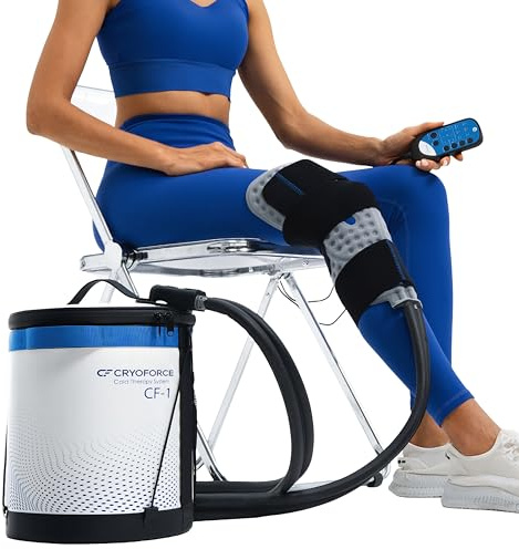 CRYOFORCE Cold Therapy Machine, Programable Ice Therapy Machine, for Post-Surgery Recovery, ACL, MCL, Pain Relief, for Sport Injuries, Sprains, Reduce Swelling, Universal Pad