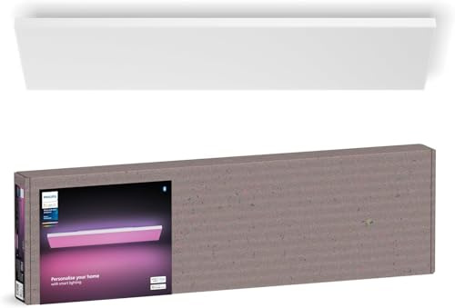 Philips Hue Datura smarte Panelleuchte (quadratisch 30 x 120 cm), weißes & farbiges Licht, Bluetooth kompatibel, Sprachsteuerung mit Alexa, Apple Home & Google Assistant