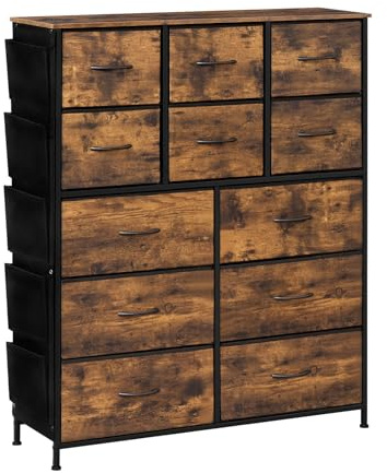 WOLTU Chest of Drawers with 12 Drawers & 5 Side Pockets