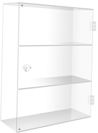 FytStycale Acryl Vitrine mit 3 Ebenen, Vitrine für Bürofiguren, Arbeitsplatte