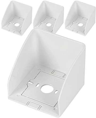 DOITOOL 4pcs Socket Protective Cover Outdoor Plug Covers Weatherproof Enclosure for Electrical Outlet Shield Plug for Electrical Outlets