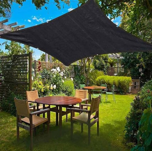 KSQP Filet Ombrage Pergola Sable Ombrage Terrasse Toile Pergola 4x3 Filet d'ombrage pour Plantes Jardin Balcon/Garage/Ferme/Voitures/Pergola,black-2x4m