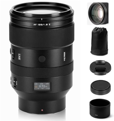 VILTROX AF 135mm F1.8 Lab Téléobjectif Plein Format autofocus à focale Fixe avec Moteur HyperVCM pour Nikon à Monture Z appareils Photo Z5 Z50 Z50II Z6 Z6II Z7 Z7II ZFC Z30 Z9 Z8 ZF Z6III