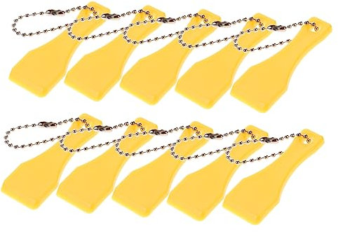 HOMSFOU 10pezzi Raschietti Lotteria Strumento Gratta Biglietti e Resistente Giallo Plastica Per Uso Quotidiano Facile Da Trasportare e Conservare
